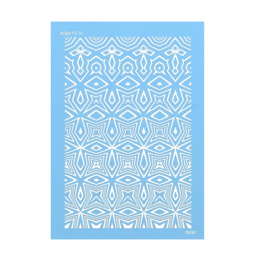 Silk Screen Moiko per pasta polimerica 74x105 mm - Aborigeno complesso 13.15