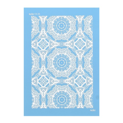 Silk Screen Moiko per pasta polimerica 74x105 mm - Mandala indiano 13.33