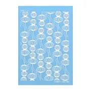 Silk Screen Moiko per pasta polimerica 74x105 mm - Lanterne cinesi Cornic Carol