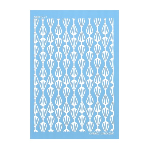 Silk Screen Moiko per pasta polimerica 74x105mm Conchiglia allungata Cornic Caroli