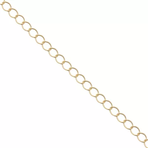 Catena mm. 4 Dorato con oro finoxm. 1