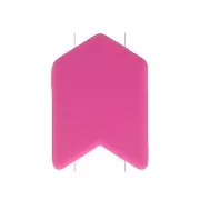 Perla in zama effetto gomma forma freccia 11x8 mm - Rosa x1