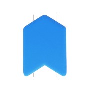 Perla in zama effetto gomma forma freccia 11x8 mm - Blu x1