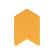 Perla in zama effetto gomma forma freccia 11x8 mm - Mostarda x1