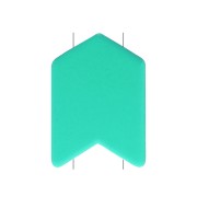 Perla in zama effetto gomma forma freccia 11x8 mm - Verde turchese x1