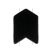 Perla in zama effetto gomma forma freccia 11x8 mm - Nero x1