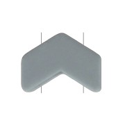 Perla in zama effetto gomma spina di pesce Beads 6x8 mm - Grigio x1