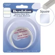 Filo di rame quadrato 0,51 mm - German Style Wire - Argentato x 4 m