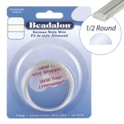 Filo di rame semicircolare da 0,81 mm - German Style Wire - Argentato x 3 m