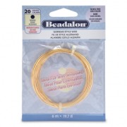Filo tondo in ottone da 0,81 mm - German Style Wire - Dorato x 6 m