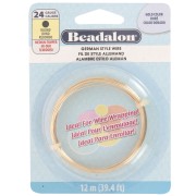 Filo tondo in ottone da 0,51 mm - German Style Wire - Dorato x 12 m