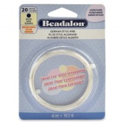 Filo di rame tondo 0,81 mm - German Style Wire - Argentato x 6 m