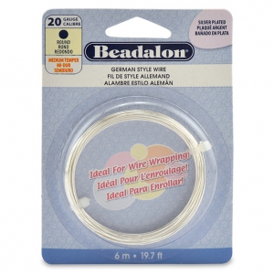 Filo di rame tondo 0,81 mm - German Style Wire - Argentato x 6 m
