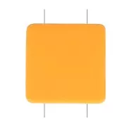 Perla in zama effetto gomma Tila Beads 8x8 mm - Mostarda x1