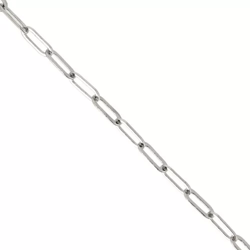 Catena maglia Rettangolo 4.5 mm in ottone - Rodiato x1m