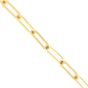 Catena maglia Rettangolo 4.5 mm in ottone - Dorato x1m