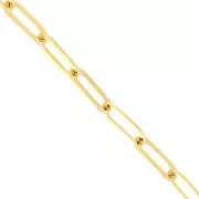 Catena maglia Rettangolo 4.5 mm in ottone - Dorato x1m