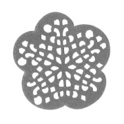 Stampa fiore buccata mm. 28 argentato antico x1|raw }}