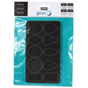 Stampo silicone 10 forme geometriche pendenti - resina bi-componente