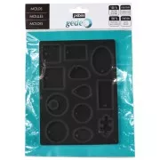 Stampo silicone 12 forme geometriche pendenti - resina bi-componente