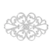 Stampa ovale mm. 31x20 argentato x1