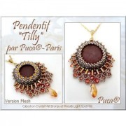 Perle in vetro Piros® di Puca® 2x5 mm Metallic Mat Green Spotted x10g