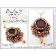 Perle in vetro Piros® di Puca® 2x5 mm Metallic Mat Green Spotted x10g