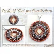 Perle in vetro Piros® di Puca® 2x5 mm Metallic Mat Green Spotted x10g