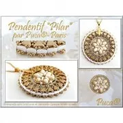 Perle in vetro Piros® di Puca® 2x5 mm Metallic Mat Green Spotted x10g