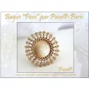 Perle in vetro Piros® di Puca® 2x5 mm Metallic Mat Green Spotted x10g