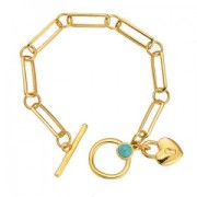Chiusura a T per bracciale o collana 19 mm - Dorato all'oro fino - Turchesex1
