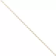 Catena fine maglia Rettangolo 0.45 mm - Acciao inossidabile Dorato 316L x50cm