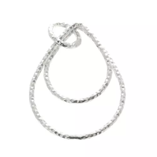 Pendente doppia goccia diamantato 20x15 mm in Argento 925 x1