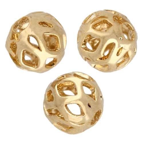 Perle rotonde in filigrana 4 mm Dorato x20