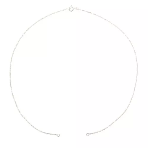 Girocollo catena maglia gourmette sottile per distanziatore - Argento 925 x40cm