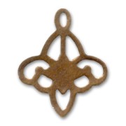 Ciondoli filigranati romboidali mm. 13 rame antico x5