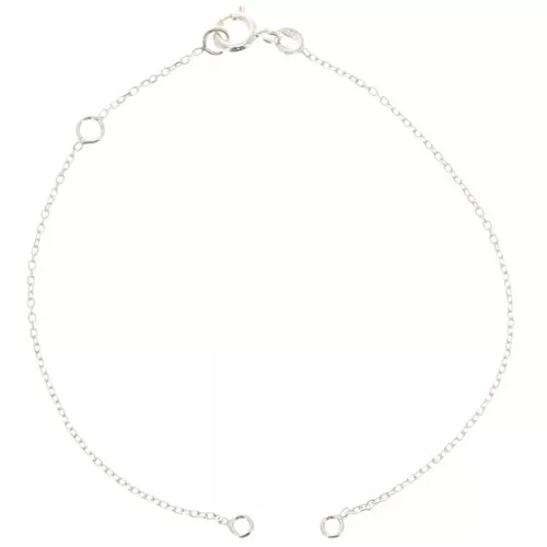 Braccialetto maglia Forzatina per distanziatore - Argento 925 x18 cm