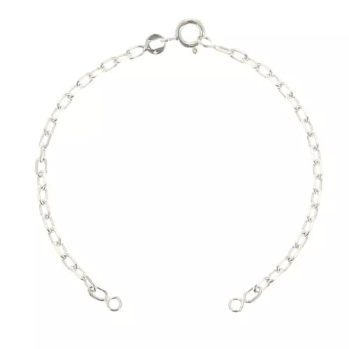 Braccialetto maglia Forzatina limata per distanziatore - Argento 925 x14.5cm