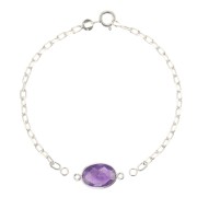 Braccialetto maglia Forzatina limata per distanziatore - Argento 925 x14.5cm