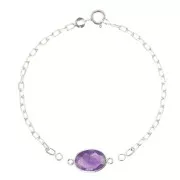 Braccialetto maglia Forzatina limata per distanziatore - Argento 925 x14.5cm