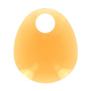 Pendente ovale design in acrilico 28.5x25 mm - Jaune trasparente x1