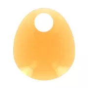Pendente ovale design in acrilico 28.5x25 mm - Jaune trasparente x1