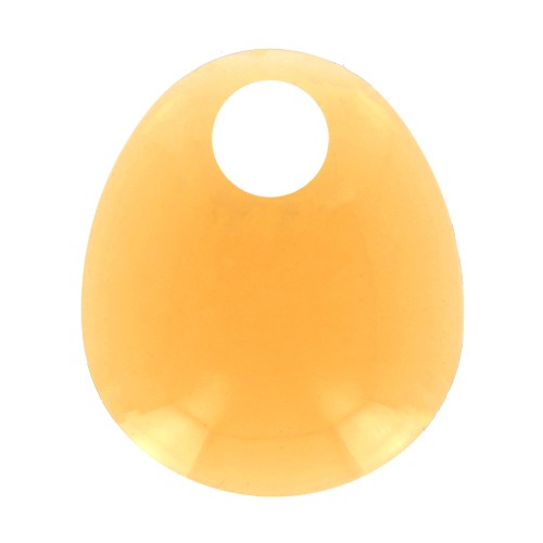 Pendente ovale design in acrilico 28.5x25 mm - Jaune trasparente x1