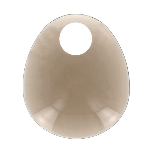 Pendente ovale design in acrilico 28.5x25 mm - Marron trasparente x1