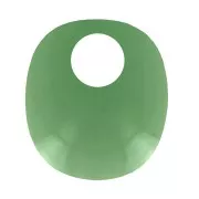 Ciondolo ovale design in acrilico 17.5x15 mm - Verde trasparente x1