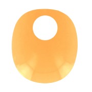 Ciondolo ovale design in acrilico 17.5x15 mm - Giallo trasparente x1