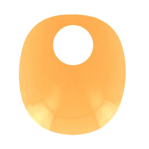 Ciondolo ovale design in acrilico 17.5x15 mm - Giallo trasparente x1