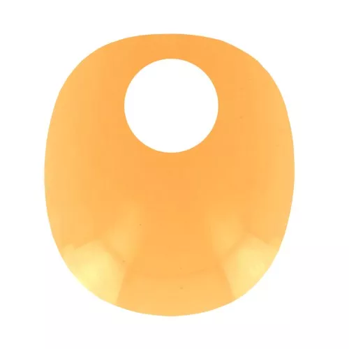 Ciondolo ovale design in acrilico 17.5x15 mm - Giallo trasparente x1