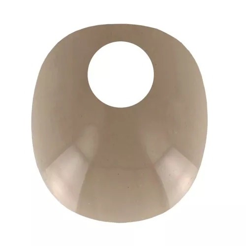 Ciondolo ovale design in acrilico 17.5x15 mm - Marrone trasparente x1
