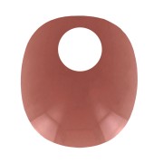 Ciondolo ovale design in acrilico 17.5x15 mm - Terracotta trasparente x1|raw }}